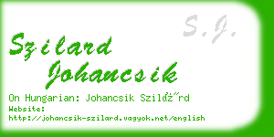 szilard johancsik business card